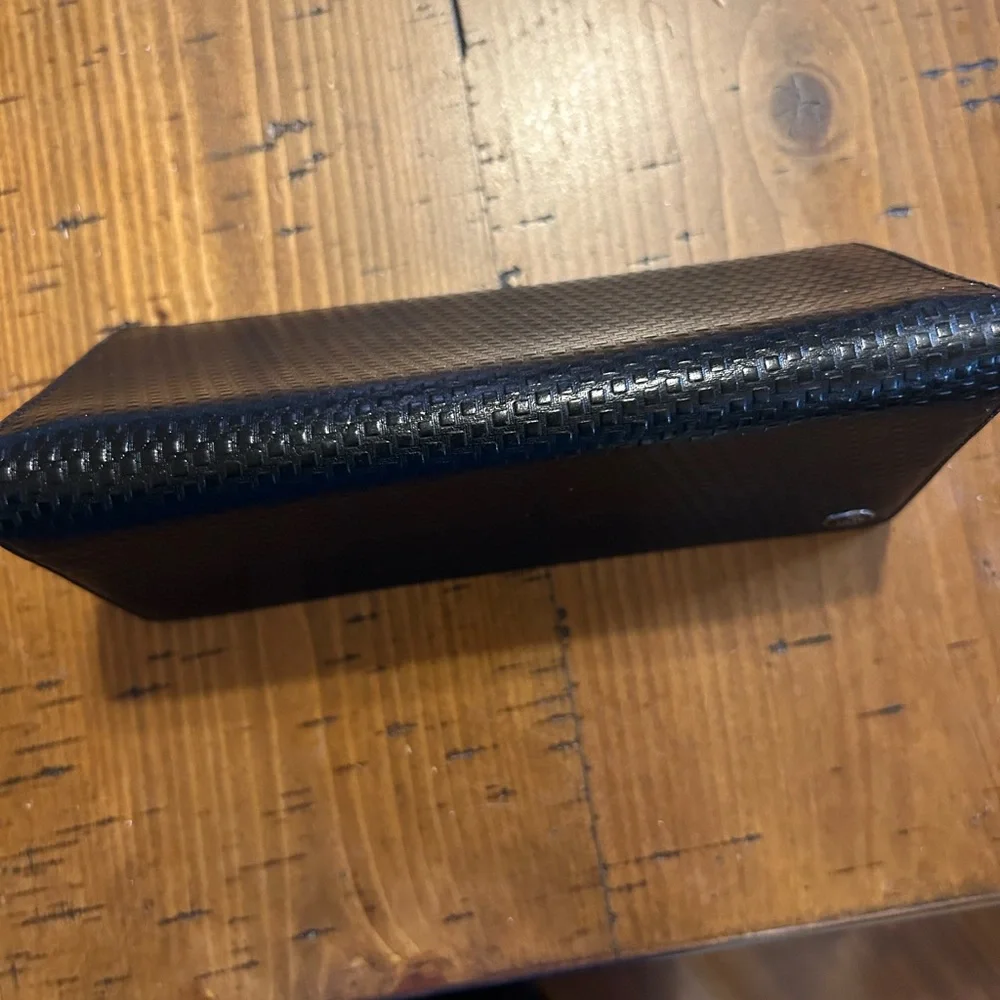 Dunhill Black Woven Pattern Card Holder